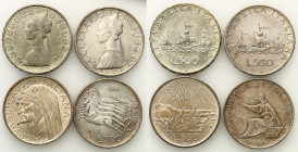 Italy
Italy. 500 lire 1961-1965 R, Rome, set of 4 coins 

Monety w przedziale w stanie od 1- do 2.KM 98, 99, 100

Details: 4 x 11 g Ag .835 
Con...