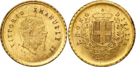 Italy
Italy Victor Emmanuel II (1861-1878). 5 lire 

Fantazyjna moneta nieznanego emitent o nominale 5 lirów. 

Details: 0,23 g Au .585 10 mm
Co...