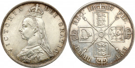 Great Britain
Great Britain. Victoria (1837-1901). 2 florins 1887 - NO 

Moneta wybita na 50.-lecie panowania.Odbitka ze świeżego stempla. Dużo poł...