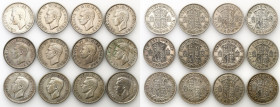 Great Britain
Great Britain. Georg VI (1936-1952). 1/2 crown 1937-1951, set of 12 coins 

Monety do roku 1945 bite w srebrze próby 500.

Details:...