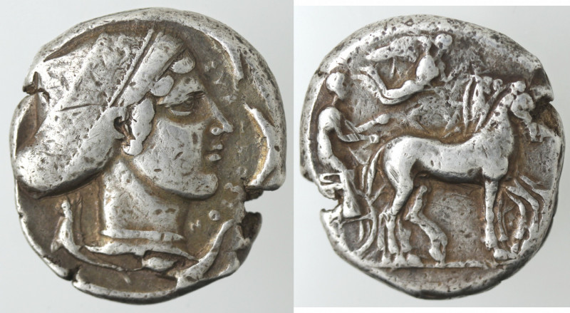 Monetazione Classica. Sicilia. Siracusa. Tetradracma, 430-425 a.C. Ag. D/ Quadri...