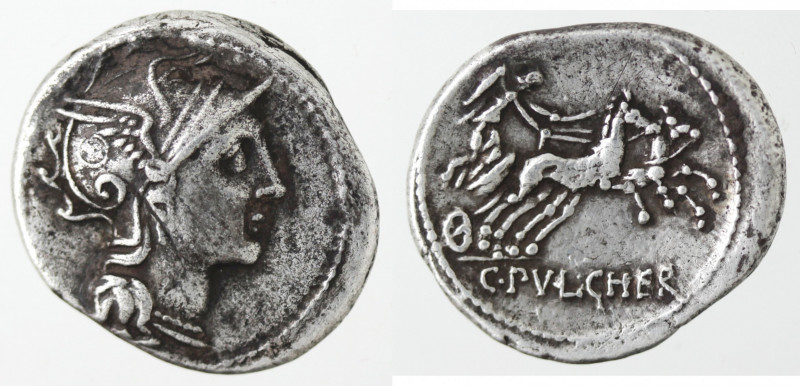 Monetazione Classica. Repubblica Romana. C. Claudius Pulcher. ca. 110-109 a.C. D...