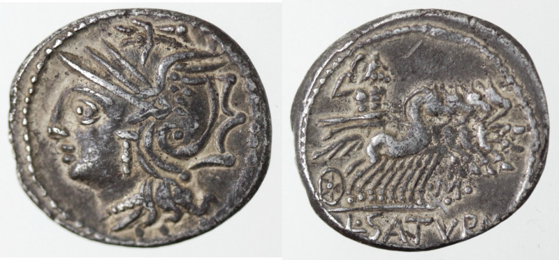 Monetazione Classica. Repubblica Romana. L. Appuleius Saturninus. 104 a.C.. Dena...