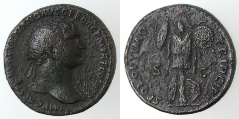 Monetazione Classica. Impero Romano. Traiano. 98-117. Dupondio. Ae. D/ IMP CAES ...