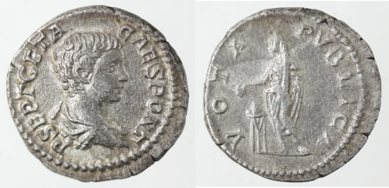 Monetazione Classica. Impero Romano. Geta Cesare. 211-212 d.C. Denario. Ag. D/ G...