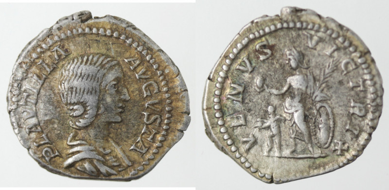 Monetazione Classica. Impero Romano. Plautilla, moglie di Caracalla, deceduta ne...