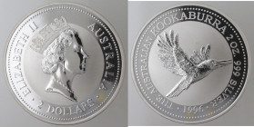Monete Estere. Australia. Elisabetta II. dal 1952. 2 dollari 1996. Ag 999. Peso gr. 62,93. 2 oz. Proof. (5621)