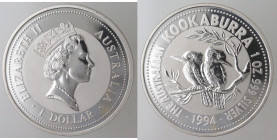 Monete Estere. Australia. Elisabetta II. dal 1952. Dollaro 1994. Ag 999. Peso gr. 32,13. oz. Proof. (5621)