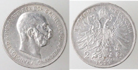 Monete Estere. Austria. Francesco Giuseppe. 1848-1816. 2 Corone 1913. Ag. Km. 2821. Peso gr. 10,00. Diametro mm. 27. SPL. (5621)