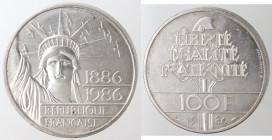 Monete Estere. Francia. 100 Franchi 1986. Piedfort. Ag. KM 960. Peso gr. 30,11. Diametro mm. 31. qFDC. (D.5621)