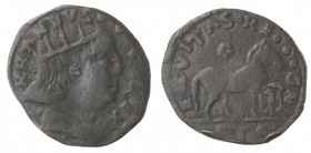 Zecche Italiane. L'Aquila. Ferdinando I d'Aragona. 1458-1494. Cavallo aquila sotto la zampa. Ae. Biag. 123. Peso gr. 2,00. Diametro mm. 18. BB. (5621)...