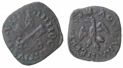 Zecche Italiane. L'Aquila. Innocenzo VIII. 1485-1486. Cavallo. Ae. D/ Chiavi e tiara. R/ Aquila. D'An. And. 250-251. Peso 1,80 gr. Diametro 19 mm.  BB...