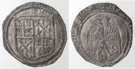 Zecche Italiane. Messina. Ferdinando il Cattolico. 1479-1516. Tarì. Ag. MIR 244/2. Peso gr. 2,26. Diametro mm. 22. qSPL. Tosata. (5621)