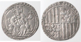 Zecche Italiane. Napoli. Alfonso I d'Aragona. 1442-1458. Carlino con S a destra del re. Ag. P.R. 3e. MIR 54/6. Peso gr. 2,31. Diametro mm. 22. BB. Tos...
