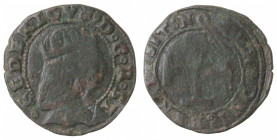 Zecche Italiane. Napoli. Federico III d’Aragona. 1496-1501. Sestino. Ae. P.R. 11/12. Peso gr. 1,67. Diametro mm. 20. MB. NC.