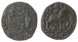 Zecche Italiane. Napoli. Federico III d'Aragona. 1496-1501. Cavallo. Ae. D'A. And. 22. Peso gr. 1,82. Diametro mm. 18. BB+. R. (5621)