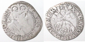 Zecche Italiane. Napoli. Carlo V. 1516-1554. Carlino. Ag. Mag. 60. Peso gr. 2,90. Diametro mm. 24. MB/BB. R. (5621)
