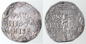 Zecche Italiane. Napoli. Filippo III. 1598-1621. 3 Cinquine. Ag. Mag. 27. Peso gr. 2,00. Diametro mm. 18. SPL. Leggera ribattitura. Sigle leggibili.