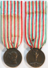 Medaglie. Vittorio Emanuele III. 1900-1943. Medaglia commemorativa della guerra 1915-1918. AE. Diametro mm. 32,50. qFDC. Nastrino tricolore. (D.4521)...