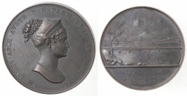 Medaglie. Parma. Maria Luigia d'Austria. 1815-1847. Medaglia in bronzo. Maria Luigia d'Austria promuove la costruzione del Ponte sul fiume Taro 1818. ...