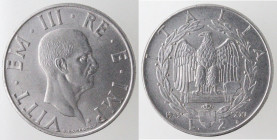 Casa Savoia. Vittorio Emanuele III. 1900-1943. 2 Lire Impero 1943 Anno XXI. Ni. Gig. 124. Peso gr. 10,30. qSPL. R. (D.5221)