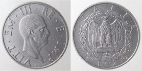 Casa Savoia. Vittorio Emanuele III. 1900-1943. 2 Lire Impero 1943 Anno XXI. Ni. Gig. 124. Peso gr. 10,37. qSPL. R. (D.6221)
