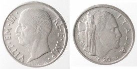 Casa Savoia. Vittorio Emanuele III. 1900-1943. 20 Centesimi 1936. Ni. Gig. 217. Peso gr. 4,00. BB+. RR. (6221)