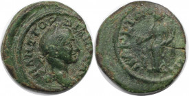 Römische Münzen, MÜNZEN DER RÖMISCHEN KAISERZEIT. Moesia Inferior, Marcianopolis. Gordianus III. Ae 18, 238-244 n. Chr. (2.76 g. 16.5 mm) Vs.: Kopf mi...