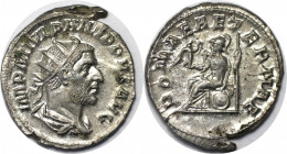 Römische Münzen, MÜNZEN DER RÖMISCHEN KAISERZEIT. ROM. PHILIPPUS I. ARABS. Antoninianus 244-247 n. Chr. Silber. 4,08 g. RIC 44b. Stempelglanz