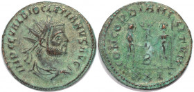 Römische Münzen, MÜNZEN DER RÖMISCHEN KAISERZEIT. Diocletianus 284-305 n. Chr. Antoninianus (3,64 g. 21 mm). Vs.: Büste mit Strahlenkrone n. r. Rs.: K...