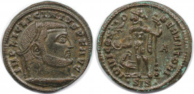 Römische Münzen, MÜNZEN DER RÖMISCHEN KAISERZEIT. Licinius I. (308-324 n. Chr). Follis (3.15 g. 21 mm). Vs.: IMP LIC LICINIVS PF AVG, Kopf mit Lorbeer...