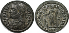 Römische Münzen, MÜNZEN DER RÖMISCHEN KAISERZEIT. Licinius I. (308-324 n. Chr). Follis (3,66 g. 19 mm). Vs.: IMP LICINIVS AVG, gepanzerte und drapiert...