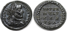 Römische Münzen, MÜNZEN DER RÖMISCHEN KAISERZEIT. Licinius I. (308-324 n. Chr). Follis (3,47 g. 19 mm). Vs.: IMP LICINIVS AVG, Büste n. r. Rs.: Kranz,...