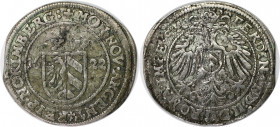 Altdeutsche Münzen und Medaillen, NÜRNBERG. Ferdinand II. 15 Kreuzer (1/8 Taler) 1622, Silber. KM 60. Sehr schön
