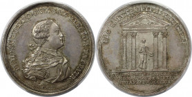 Altdeutsche Münzen und Medaillen, SACHSEN - ALBERTINE. Friedrich August III. (I.), (1763-1806-1827). Medaille 1769, Silber. 33 mm. Mers-1931. PCGS SP-...