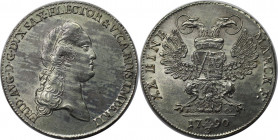 Altdeutsche Münzen und Medaillen, SACHSEN - ALBERTINE. Friedrich August III. (1763-1806). 2/3 Taler 1790 IEC, Silber. KM 1022. Stempelglanz