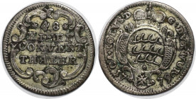 Altdeutsche Münzen und Medaillen, WÜRTTEMBERG. Karl Eugen (1744-1793). 1/48 Taler 1779. Silber. KM 422. Vorzüglich