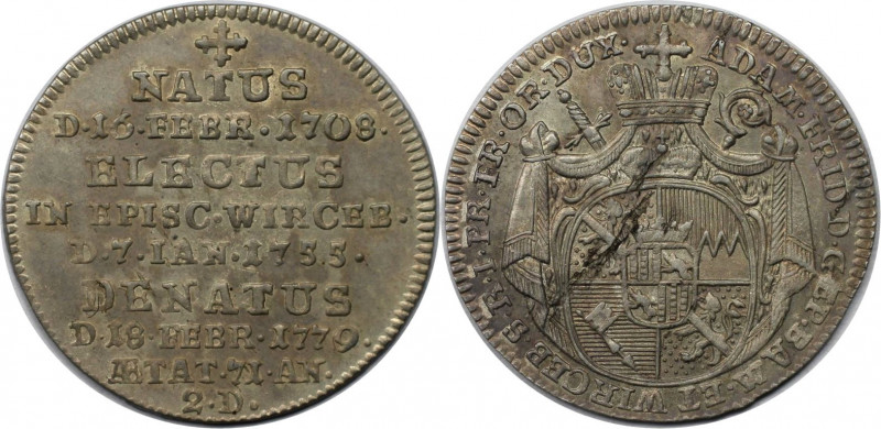 Altdeutsche Münzen und Medaillen, WÜRZBURG - BISTUM. Adam Friedrich von Seinshei...