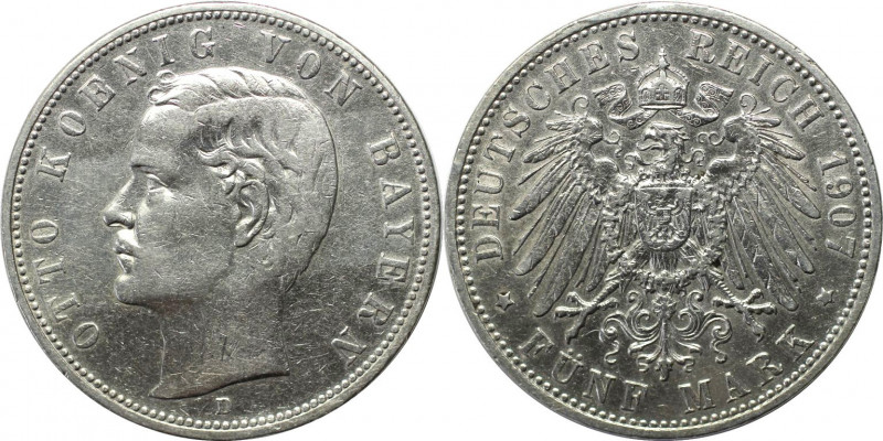 Deutsche Münzen und Medaillen ab 1871, REICHSSILBERMÜNZEN, Bayern, Otto (1886-19...