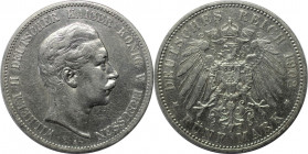 Deutsche Münzen und Medaillen ab 1871, REICHSSILBERMÜNZEN, Preußen, Wilhelm II. (1888-1918). 5 Mark 1902 A, Silber. Jaeger 104. Sehr schön