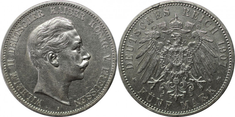 Deutsche Münzen und Medaillen ab 1871, REICHSSILBERMÜNZEN, Preußen, Wilhelm II. ...