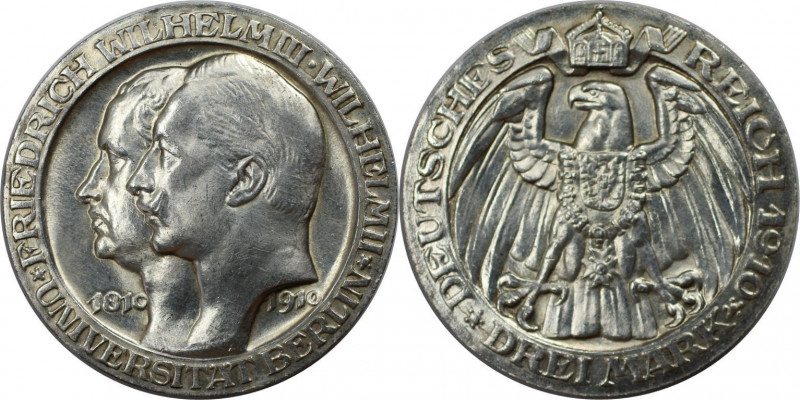 Deutsche Münzen und Medaillen ab 1871. REICHSSILBERMÜNZEN. Preußen. Wilhelm II. ...