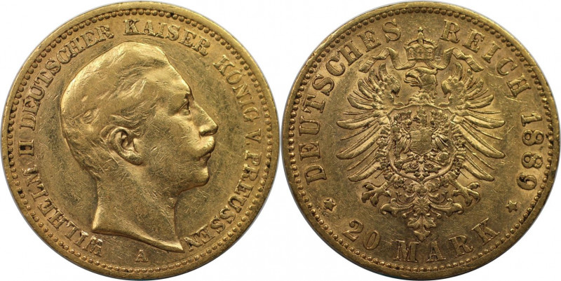 Deutsche Münzen und Medaillen ab 1871, REICHSGOLDMÜNZEN. Preußen. Wilhelm II. (1...