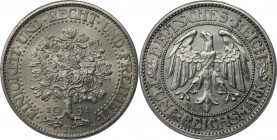 Deutsche Münzen und Medaillen ab 1871, WEIMARER REPUBLIK. Eichbaum. 5 Reichsmark 1931 F. Silber. KM 56. Jaeger 331. ANACS MS 60 Details