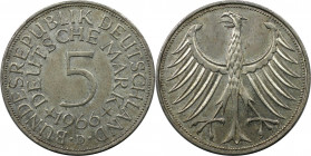 Deutsche Münzen und Medaillen ab 1945, BUNDESREPUBLIK DEUTSCHLAND. 5 Mark 1966 D, Silber. Jaeger 387. Vorzüglich