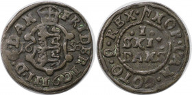 Europäische Münzen und Medaillen, Dänemark / Denmark. DÄNEMARK KÖNIGREICH. Frederik III. (1648-1670). Skilling 1650, Kopenhagen. Münzmeister Heinrich ...