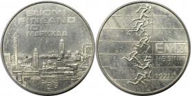 Europäische Münzen und Medaillen, Finnland / Finland. Leichtathletik EM Helsinki. 10 Markkaa 1971. 24,20 g. 0.500 Silber. 0.39 OZ. KM 52. Stempelglanz...