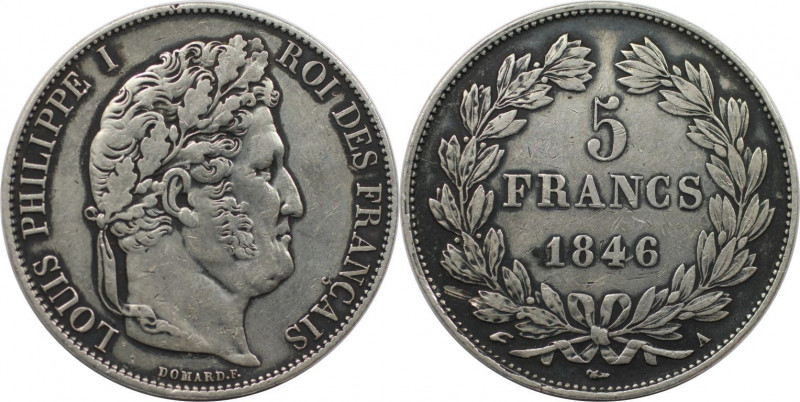 Europäische Münzen und Medaillen, Frankreich / France. Louis Philippe I. 5 Franc...