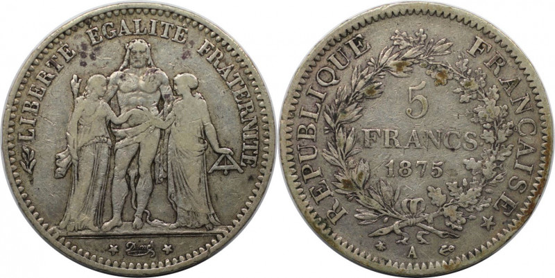 Europäische Münzen und Medaillen, Frankreich / France. Herkulesgruppe. 5 Francs ...