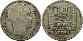 Europäische Münzen und Medaillen, Frankreich / France. 10 Francs 1932. Silber. KM 878. Sehr schön